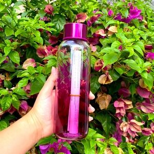 🍂NEW💜Starbucks 2022 Fall/Halloween Purple ‘Berry Woodland’ Glass Water Bottle